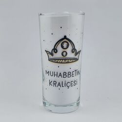 MUHABBETİN KRALİÇESİ-RAKI BARDAĞI - ŞEFFAF - 