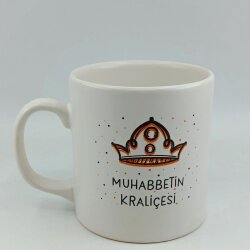 MUHABBETİN KRALİÇESİ-SİLİNDİR KUPA - TRANSPARAN - 