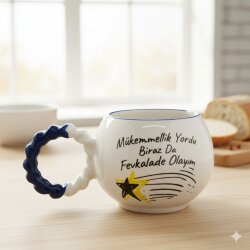 MÜKEMMELLİK YORDU-YILDIZLI - BALONCUK KUPA - KOBALT SAP - 