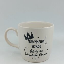 MÜKEMMELLİK YORDU-YILDIZLI-BODUR KUPA - TRANSPARAN - 