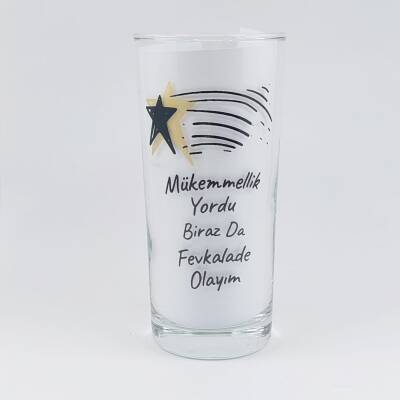 MÜKEMMELLİK YORDU-YILDIZLI-RAKI BARDAĞI - ŞEFFAF - 1