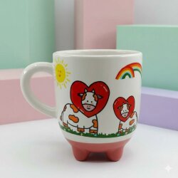 MUTLU ÇİFT İNEKLER-İNEK KUPA - TRANSPARAN - 