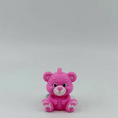 MUTLU PEMBE AYI - 3D-ANAHTARLIK - AYI 3D - 1