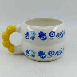 NAZAR BONCUĞU SARMAL 1-HARMONİ KUPA - SARI SAP - 