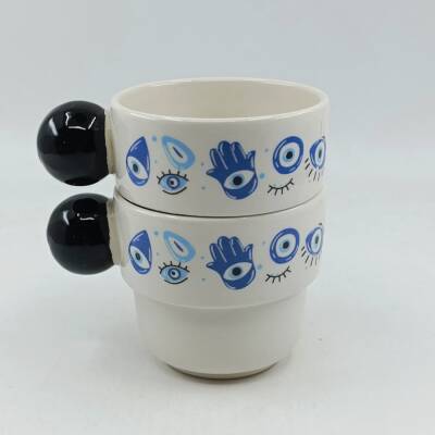 NAZAR BONCUĞU SARMAL 1-İKİLİ PUNTO ESPRESSO - SİYAH SAP - 1