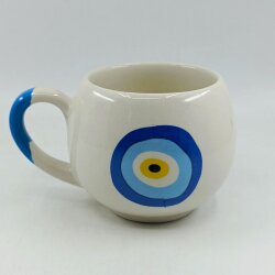 NAZAR BONCUĞU-YAZI-BALON KUPA - KOBALT SAP - 