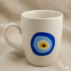 NAZAR BONCUĞU-YAZI-OVAL KUPA - TRANSPARAN SAP - 