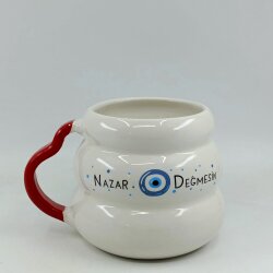 NAZAR DEĞMESİN-KOVAN KUPA - KIRMIZI SAP - 