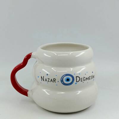 NAZAR DEĞMESİN-KOVAN KUPA - KIRMIZI SAP - 1