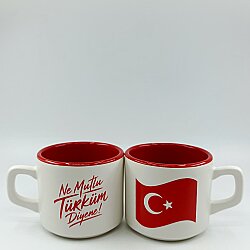 NE MUTLU TÜRKÜM DİYENE 3-VENUS KUPA - KIRMIZI İÇ - 