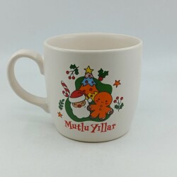 NEOL ÇAM AĞACI KURABİYE ADAM MUTLU YILLAR-BODUR KUPA - TRANSPARAN - 