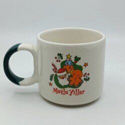 NEOL ÇAM AĞACI KURABİYE ADAM MUTLU YILLAR-D KUPA - YEŞİL SAP - 