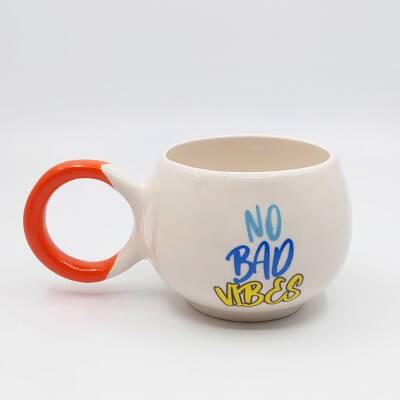 NO BAD VİBES-BALONCUK KUPA - KIRMIZI SAP - 1