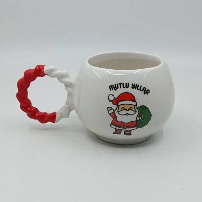 NOEL BABA MUTLU YILLAR-BALONCUK KUPA - KIRMIZI SAP - 1