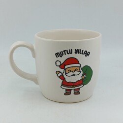 NOEL BABA MUTLU YILLAR-BODUR KUPA - TRANSPARAN - 