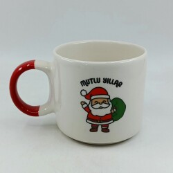 NOEL BABA MUTLU YILLAR-D KUPA - KIRMIZI SAP - 