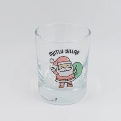 NOEL BABA MUTLU YILLAR-SHOT BARDAĞI - ŞEFFAF - 