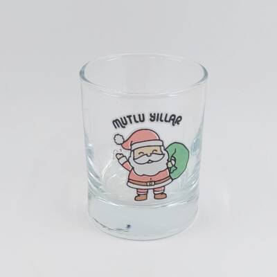 NOEL BABA MUTLU YILLAR-SHOT BARDAĞI - ŞEFFAF - 1