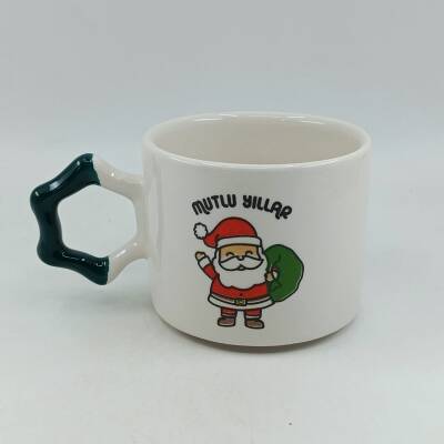 NOEL BABA MUTLU YILLAR-YILDIZ KUPA - YEŞİL SAP - 1