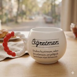 ÖĞRETMEN - BALONCUK KUPA - KIRMIZI SAP - 