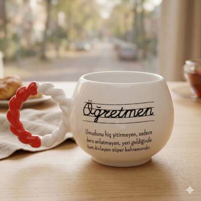 ÖĞRETMEN - BALONCUK KUPA - KIRMIZI SAP - 1