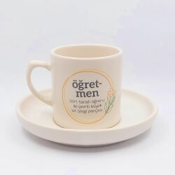 ÖĞRETMEN DÖRT TARAFI ÖĞRENCİ-VENÜS TÜRK KAHVESİ FİNCANI - TRANSPARAN - 