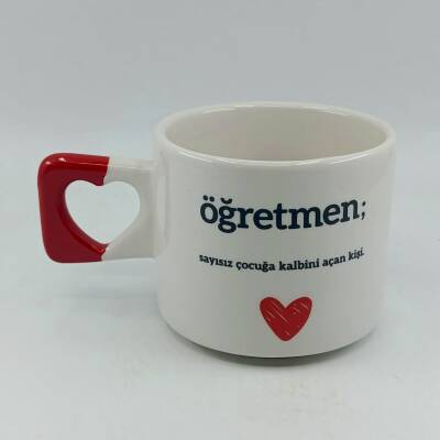 ÖĞRETMEN SAYISIZ ÇOCUĞA-KALP KUPA - KIRMIZI SAP - 1