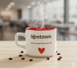 ÖĞRETMEN SAYISIZ ÇOCUĞA-VENUS KUPA - KIRMIZI İÇ - 