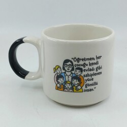 ÖĞRETMEN YÜCE GÖNÜLLÜ İNSAN-D KUPA - SİYAH SAP - 