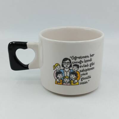 ÖĞRETMEN YÜCE GÖNÜLLÜ İNSAN-KALP KUPA - SİYAH SAP - 1