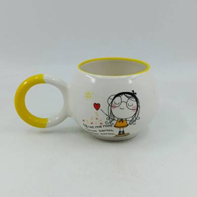 ÖĞRETMENİM CANIM BENİM-BALONCUK KUPA - SARI SAP SARI TURNET - 1