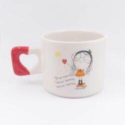 ÖĞRETMENİM CANIM BENİM - KALP KUPA - KIRMIZI SAP - 