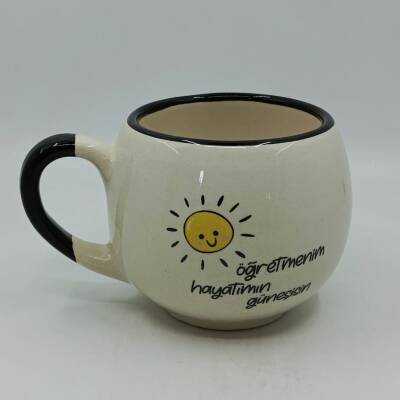 ÖĞRETMENİM HAYATIMIN GÜNEŞİSİN-BALON KUPA - SİYAH SAP SİYAH TURNET - 1