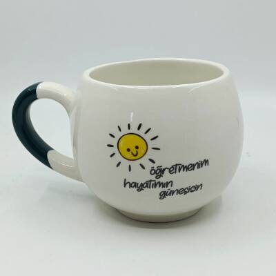 ÖĞRETMENİM HAYATIMIN GÜNEŞİSİN-BALON KUPA - YEŞİL SAP - 1