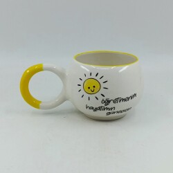 ÖĞRETMENİM HAYATIMIN GÜNEŞİSİN-BALONCUK KUPA - SARI SAP SARI TURNET - 