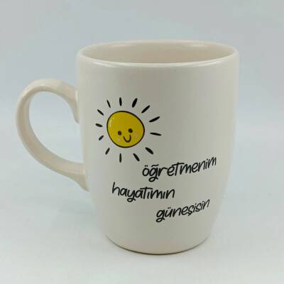 ÖĞRETMENİM HAYATIMIN GÜNEŞİSİN-OVAL KUPA - TRANSPARAN SAP - 1