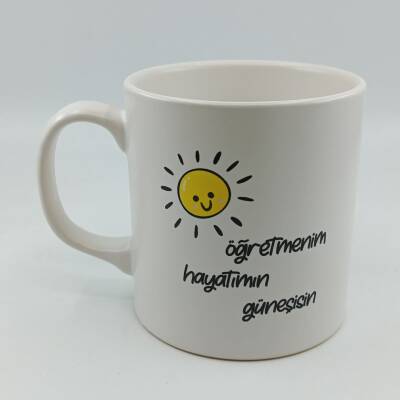 ÖĞRETMENİM HAYATIMIN GÜNEŞİSİN-SİLİNDİR KUPA - TRANSPARAN - 1