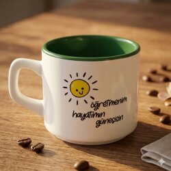 ÖĞRETMENİM HAYATIMIN GÜNEŞİSİN-VENUS KUPA - YEŞİL İÇ - 