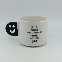 OLDER WISER ÇITIR-SMİLE KUPA - SİYAH SAP - 