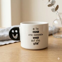 OLDER WISER ÇITIR-SMİLE KUPA - SİYAH SAP - 