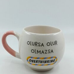 OLMAZSA OVERTHINKING-BALON KUPA - PEMBE SAP - 