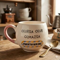 OLMAZSA OVERTHINKING-BALON KUPA - PEMBE SAP - 