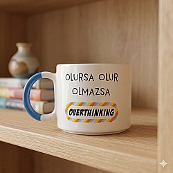 OLMAZSA OVERTHINKING-D KUPA - AÇIK MAVİ SAP - 