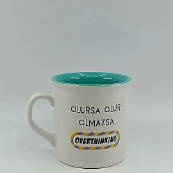 OLMAZSA OVERTHINKING-İDA KUPA - TRANSPARAN SAP TRANSPARAN GÖVDE MAVİ İÇ - 