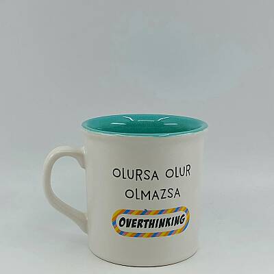 OLMAZSA OVERTHINKING-İDA KUPA - TRANSPARAN SAP TRANSPARAN GÖVDE MAVİ İÇ - 1