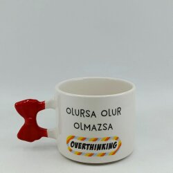 OLMAZSA OVERTHINKING-KURDELE KUPA - KIRMIZI SAP - 