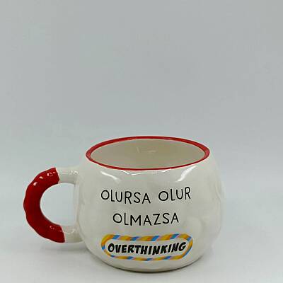 OLMAZSA OVERTHINKING-TONTİK KUPA - KIRMIZI SAP - 1