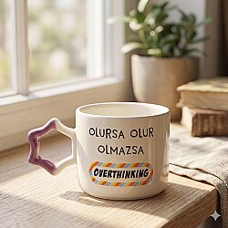 OLMAZSA OVERTHINKING-YILDIZ KUPA - MOR SAP - 