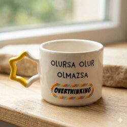 OLMAZSA OVERTHINKING-YILDIZ KUPA - SARI SAP - 