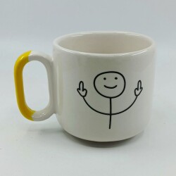 ORTA PARMAK ÇOCUK-ARYA ÇAY FİNCANI - SARI SAP - 